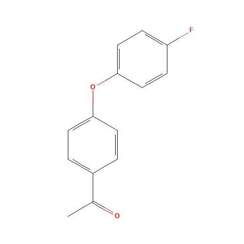1-[4-(4-FLUOROPHENOXY)PHENYL]ETHANONE (CAS: 35114-93-3) - Chemical Structure and Molecular Formula 