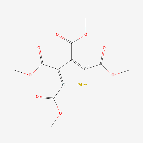 [1,2,3,4-TETRAKIS(METHOXYCARBONYL)-1,3-BUTADIENE-1,4-DIYL]PALLADIUM (CAS: 35279-80-2) - Chemical Structure and Molecular Formula 