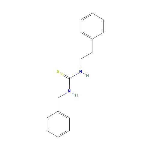 1-BENZYL-3-PHENETHYL-2-THIOUREA (CAS: 35653-54-4) - Chemical Structure and Molecular Formula 