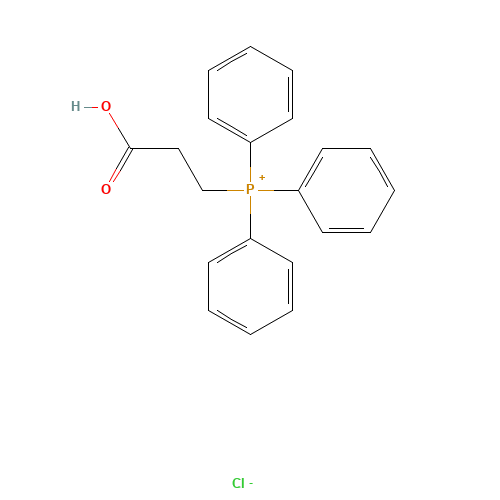 (2-CARBOXYETHYL)TRIPHENYLPHOSPHONIUM CHLORIDE (CAS: 36626-29-6) - Chemical Structure and Molecular Formula 