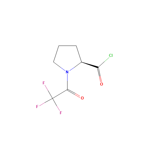 (S)-(-)-N-(TRIFLUOROACETYL)PROLYL CHLORIDE (CAS: 36724-68-2) - Chemical Structure and Molecular Formula 