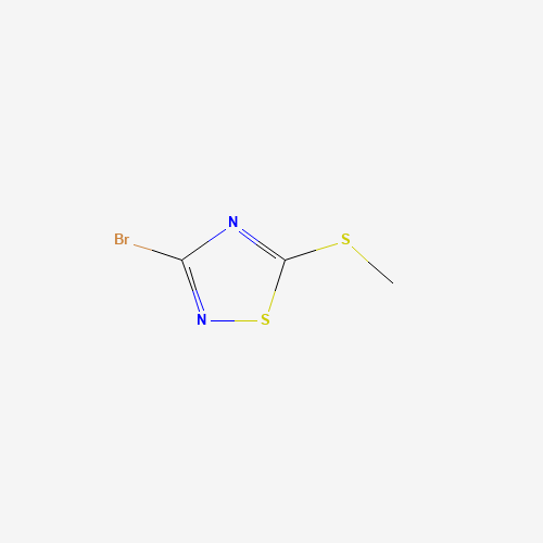 3-BROMO-5-METHYLTHIO-1,2,4-THIADIAZOLE (CAS: 36955-33-6) - Chemical Structure and Molecular Formula 