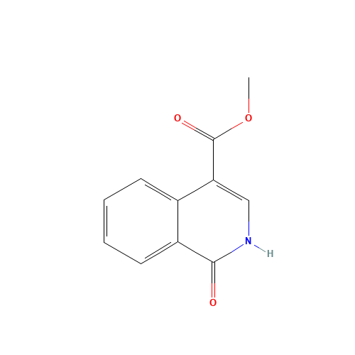 METHYL 1-OXO-1,2-DIHYDRO-4-ISOQUINOLINECARBOXYLATE (CAS: 37497-84-0) - Chemical Structure and Molecular Formula 