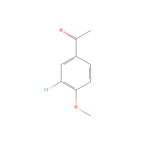 3-CHLORO-4-METHOXYACETOPHENONE (CAS: 37612-52-5) - Chemical Structure and Molecular Formula 