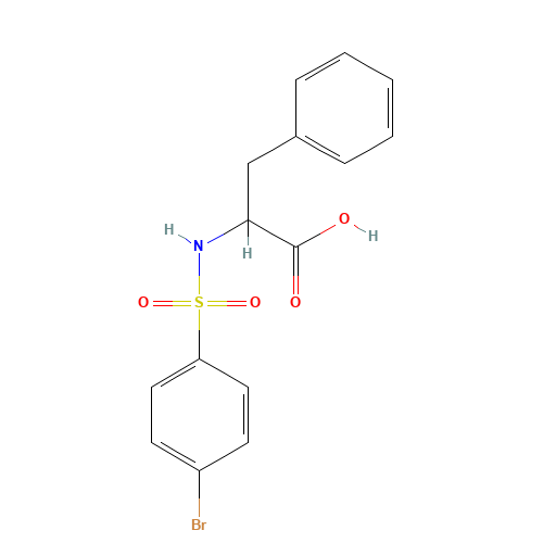 2-([(4-BROMOPHENYL)SULFONYL]AMINO)-3-PHENYLPROPANOIC ACID (CAS: 37642-61-8) - Related Chemical Product