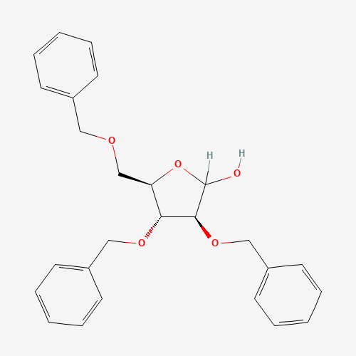 2,3,5-TRI-O-BENZYL-D-ARABINOFURANOSE (CAS: 37776-25-3) - Chemical Structure and Molecular Formula 