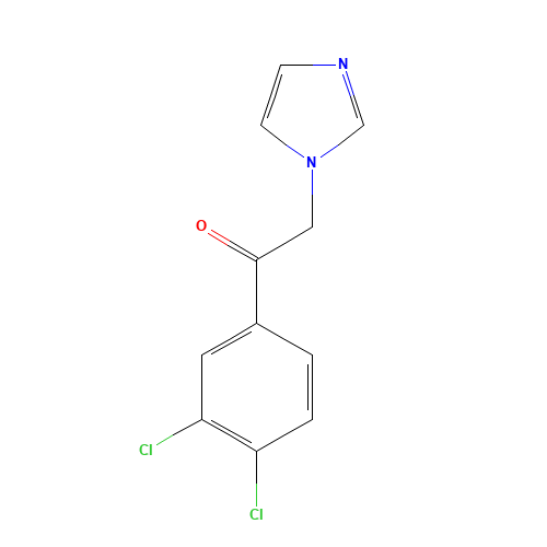 1-(3,4-DICHLOROPHENYL)-2-(1H-IMIDAZOL-1-YL)ETHANONE (CAS: 37906-39-1) - Chemical Structure and Molecular Formula 
