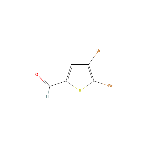 4,5-DIBROMOTHIOPHENE-2-CARBOXALDEHYDE (CAS: 38071-22-6) - Chemical Structure and Molecular Formula 