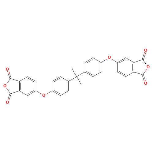 4,4'-(4,4'-ISOPROPYLIDENEDIPHENOXY)BIS(PHTHALIC ANHYDRIDE) (CAS: 38103-06-9) - Chemical Structure and Molecular Formula 