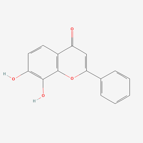 7,8-DIHYDROXYFLAVONE (CAS: 38183-03-8) - Chemical Structure and Molecular Formula 