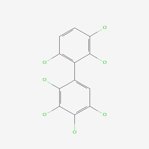 2,2',3,3',4,5,6'-HEPTACHLOROBIPHENYL (CAS: 38411-25-5) - Chemical Structure and Molecular Formula 