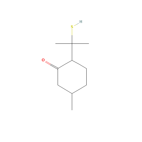 P-MENTHA-8-THIOL-3-ONE (CAS: 38462-22-5) - Chemical Structure and Molecular Formula 