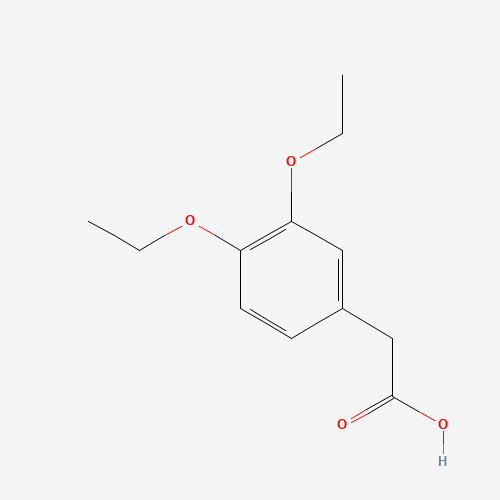 3,4-Diethoxyphenylacetic acid (CAS: 38464-04-9) - Chemical Structure and Molecular Formula 
