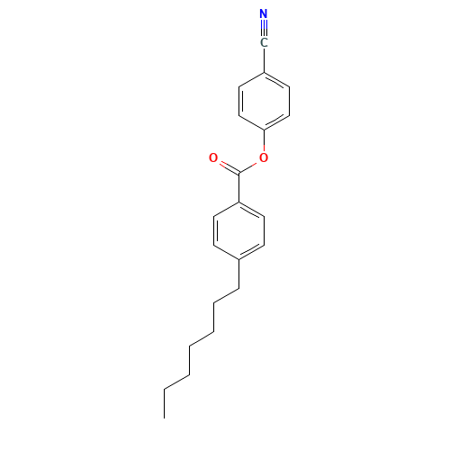 4-CYANOPHENYL 4-HEPTYLBENZOATE (CAS: 38690-76-5) - Chemical Structure and Molecular Formula 