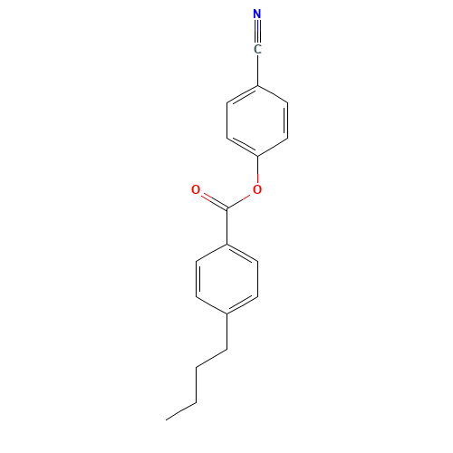 4-CYANOPHENYL 4-N-BUTYLBENZOATE (CAS: 38690-77-6) - Chemical Structure and Molecular Formula 