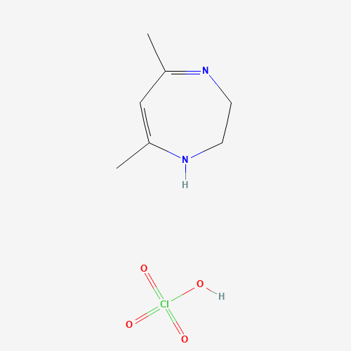 2,7-DIMETHYL-3,6-DIAZACYCLOHEPTA-1,6-DIENE PERCHLORATE (CAS: 38772-18-8) - Chemical Structure and Molecular Formula 