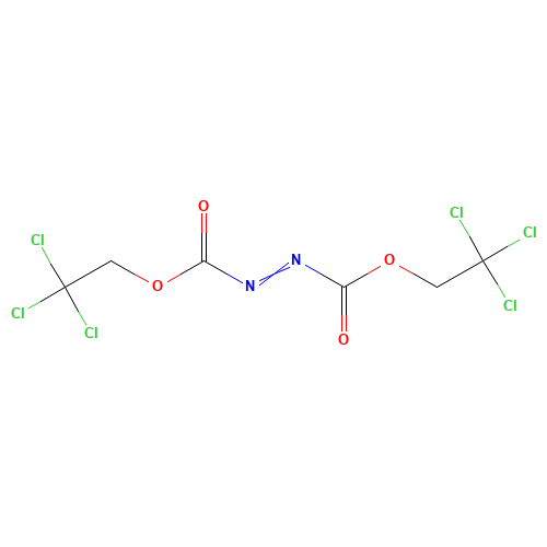 BIS(2,2,2-TRICHLOROETHYL) AZODICARBOXYLATE (CAS: 38857-88-4) - Chemical Structure and Molecular Formula 