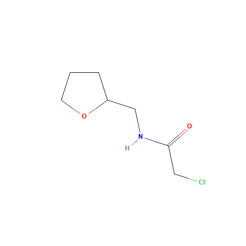 2-CHLORO-N-(TETRAHYDROFURAN-2-YLMETHYL)ACETAMIDE (CAS: 39089-62-8) - Chemical Structure and Molecular Formula 