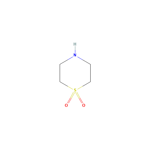 Thiomorpholine-1,1-dioxide (CAS: 39093-93-1) - Chemical Structure and Molecular Formula 