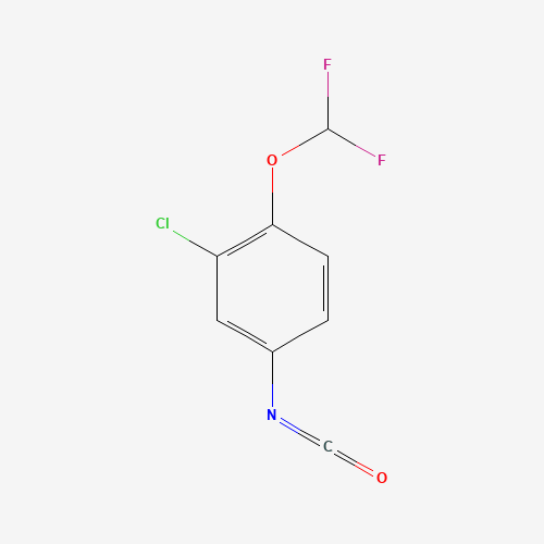 3-CHLORO-4-(DIFLUOROMETHOXY)PHENYL ISOCYANATE (CAS: 39479-97-5) - Chemical Structure and Molecular Formula 