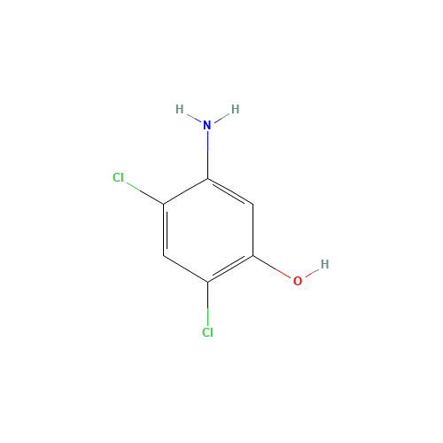 2,4-Dichloro-5-hydroxyaniline (CAS: 39489-79-7) - Chemical Structure and Molecular Formula 