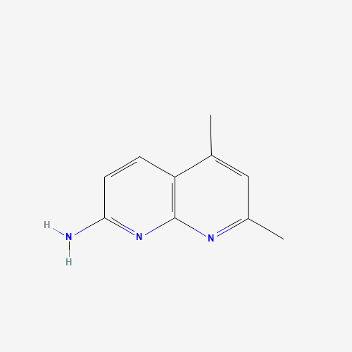 5,7-DIMETHYL[1,8]NAPHTHYRIDIN-2-AMINE (CAS: 39565-07-6) - Chemical Structure and Molecular Formula 