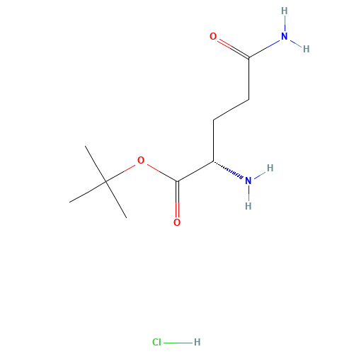 H-GLN-OTBU HCL (CAS: 39741-62-3) - Chemical Structure and Molecular Formula 
