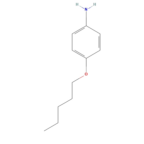4-PENTYLOXYANILINE (CAS: 39905-50-5) - Chemical Structure and Molecular Formula 