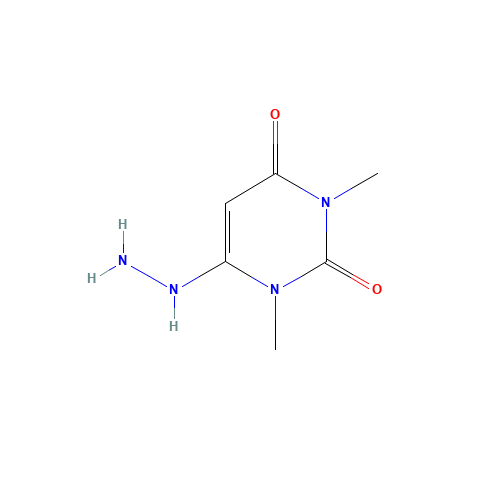 1,3-DIMETHYL-6-HYDRAZINOURACIL (CAS: 40012-14-4) - Chemical Structure and Molecular Formula 