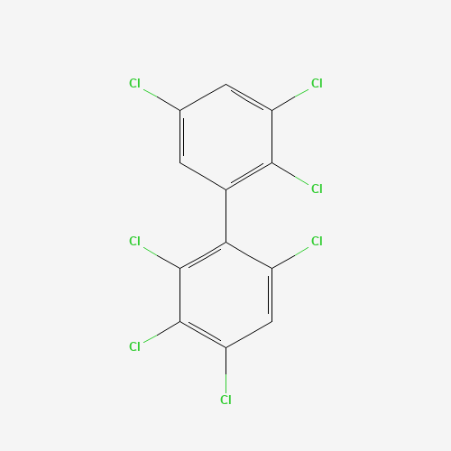2,2',3,3',4,5',6-HEPTACHLOROBIPHENYL (CAS: 40186-70-7) - Chemical Structure and Molecular Formula 