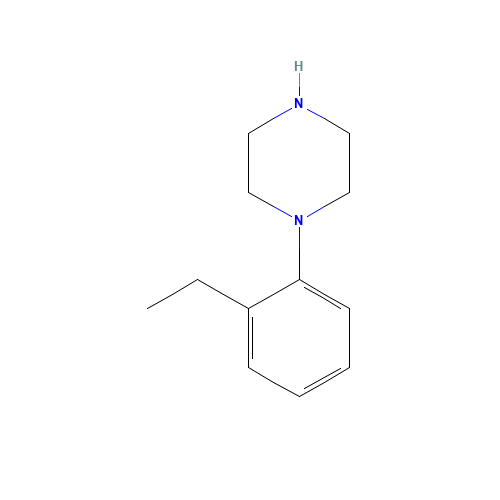 1-(2-ETHYLPHENYL)PIPERAZINE (CAS: 40224-10-0) - Chemical Structure and Molecular Formula 