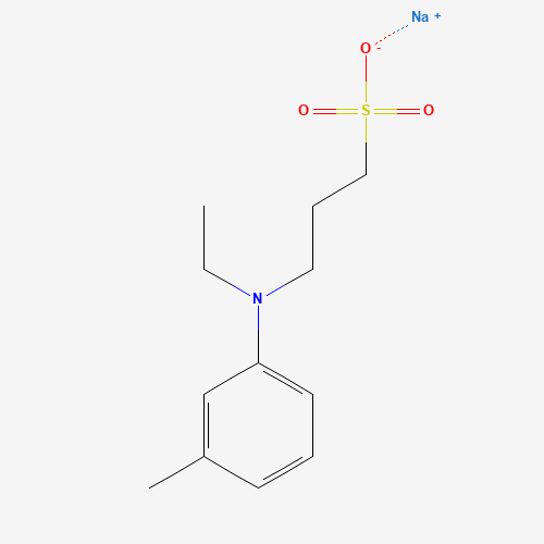 Sodium 3-(N-ethyl-3-methylanilino)propanesulfonate (CAS: 40567-80-4) - Chemical Structure and Molecular Formula 