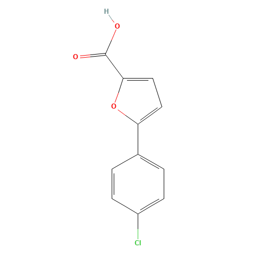 5-(4-CHLOROPHENYL)-2-FUROIC ACID (CAS: 41019-45-8) - Chemical Structure and Molecular Formula 