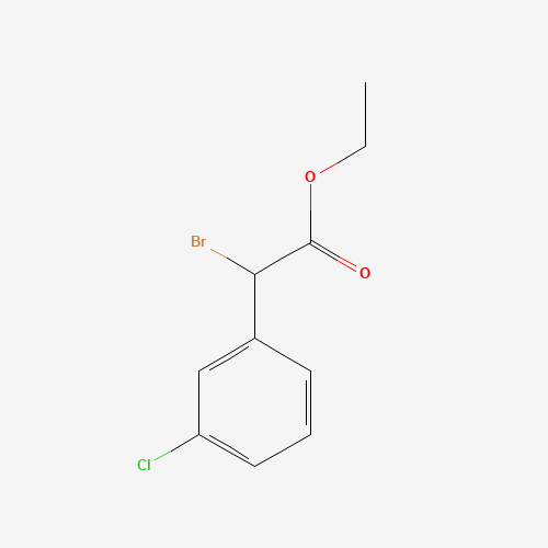 ALPHA-BROMO-3-CHLOROBENZENEACETIC ACID ETHYL ESTER (CAS: 41024-33-3) - Chemical Structure and Molecular Formula 