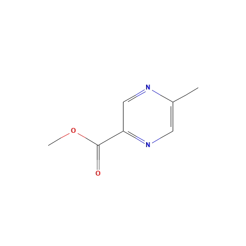 METHYL 5-METHYLPYRAZINE-2-CARBOXYLATE (CAS: 41110-33-2) - Chemical Structure and Molecular Formula 