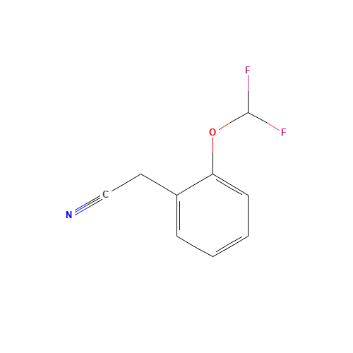 2-(DIFLUOROMETHOXY)PHENYLACETONITRILE (CAS: 41429-22-5) - Chemical Structure and Molecular Formula 