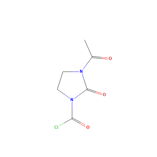 3-Acetyl-1-chlorocarbonyl-2-imidazolidone (CAS: 41730-71-6) - Chemical Structure and Molecular Formula 