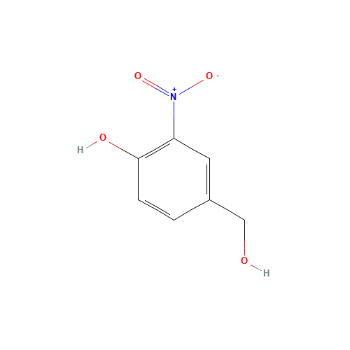 4-HYDROXY-3-NITROBENZYL ALCOHOL (CAS: 41833-13-0) - Chemical Structure and Molecular Formula 