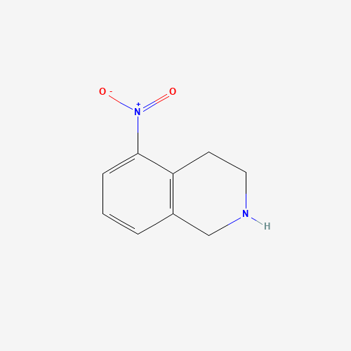 5-NITRO-1,2,3,4-TETRAHYDRO-ISOQUINOLINE HYDROCHLORIDE (CAS: 41959-45-9) - Chemical Structure and Molecular Formula 