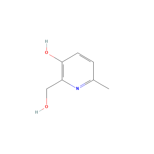 3-Hydroxy-6-methyl-2-pyridinemethanol (CAS: 42097-42-7) - Chemical Structure and Molecular Formula 
