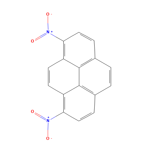 1,8-DINITROPYRENE (CAS: 42397-65-9) - Chemical Structure and Molecular Formula 