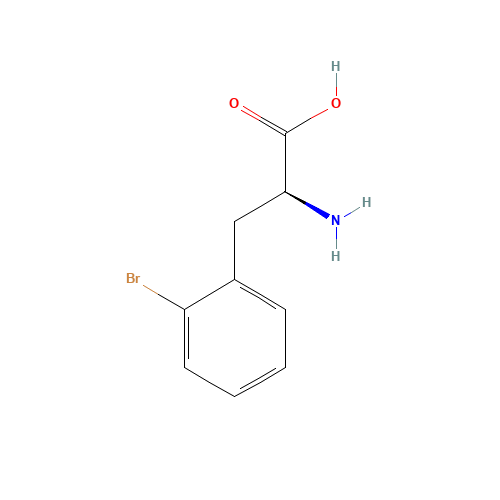 L-2-Bromophenylalanine (CAS: 42538-40-9) - Chemical Structure and Molecular Formula 