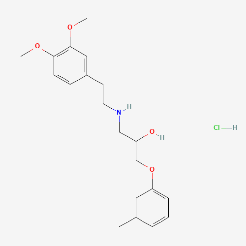 Bevantolol hydrochloride (CAS: 42864-78-8) - Chemical Structure and Molecular Formula 