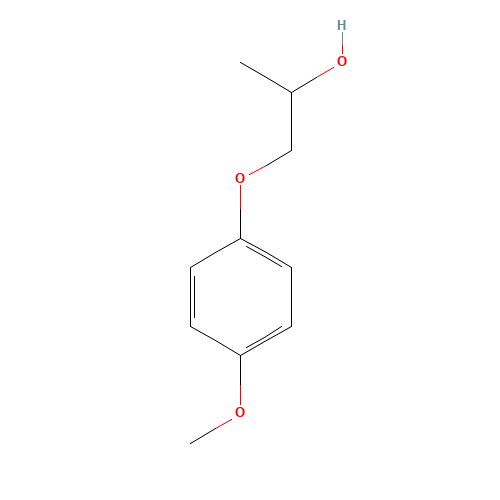 1-(4-METHOXYPHENOXY)-2-PROPANOL (CAS: 42900-54-9) - Chemical Structure and Molecular Formula 