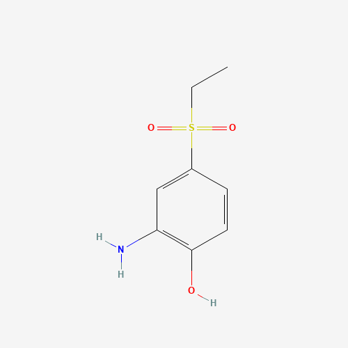 2-AMINO-4-(ETHYLSULFONYL)PHENOL (CAS: 43115-40-8) - Chemical Structure and Molecular Formula 