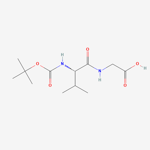 BOC-VAL-GLY-OH (CAS: 45233-75-8) - Chemical Structure and Molecular Formula 