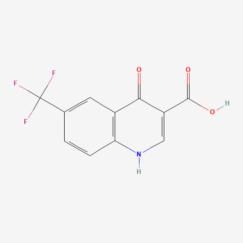 4-HYDROXY-6-(TRIFLUOROMETHYL)-3-QUINOLINECARBOXYLIC ACID (CAS: 49713-47-5) - Chemical Structure and Molecular Formula 
