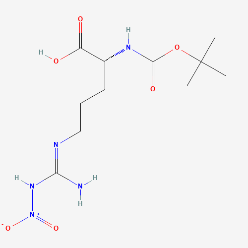 BOC-D-ARG(NO2)-OH (CAS: 50913-12-7) - Chemical Structure and Molecular Formula 