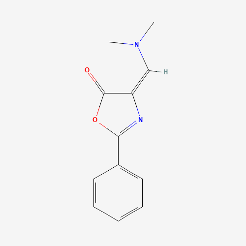 4-[(DIMETHYLAMINO)METHYLENE]-2-PHENYL-1,3-OXAZOL-5(4H)-ONE (CAS: 51254-00-3) - Chemical Structure and Molecular Formula 