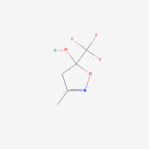 4,5-DIHYDRO-5-HYDROXY-3-METHYL-5-(TRIFLUOROMETHYL)ISOXAZOLE (CAS: 51479-84-6) - Chemical Structure and Molecular Formula 